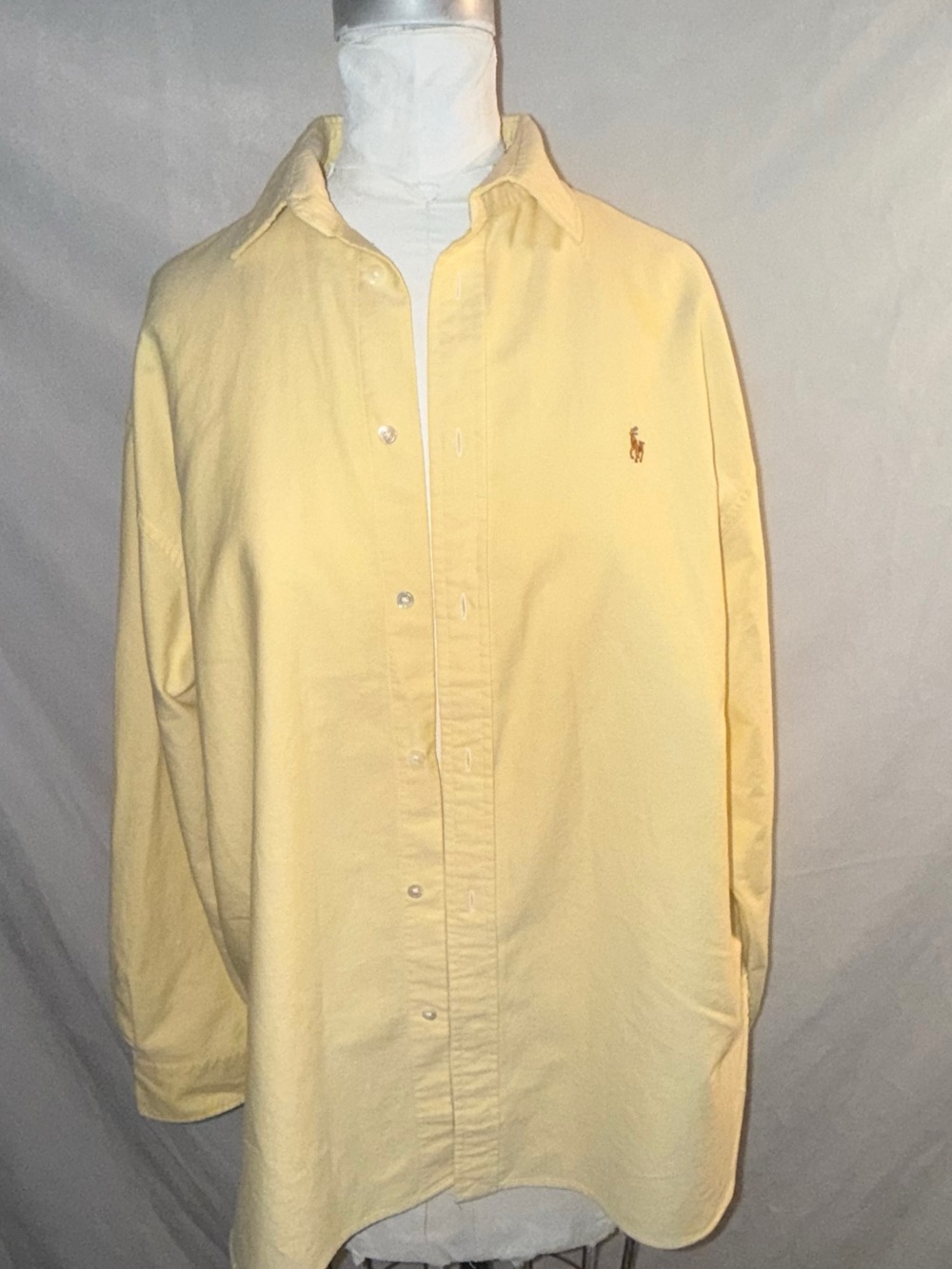 Polo Ralph Lauren Yellow Relaxed Fit Cotton Button Down Shirt Large NWT